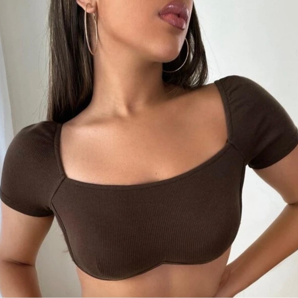 Brown Crop Top